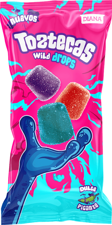 Bag of Toztecas Wild Drops, the spicy-sweet sensation.