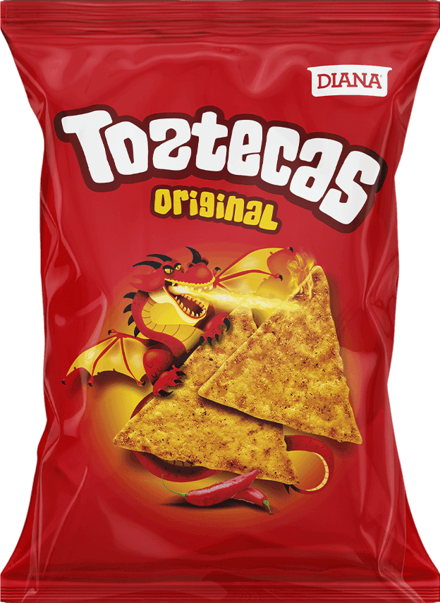 Bag of Toztecas Original, the perfect balance of heat and citrus.